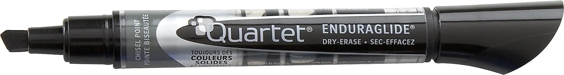 Quartet EnduraGlide Dry Erase Markers, Chisel Tip, Black, 12 Pack | Versatile Writing - view 3
