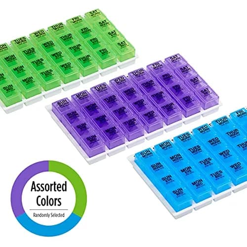 EZY DOSE Weekly Pill Organizer Large 7-Day Medicine Planner | 4 Compartments per Day thumbnail 6