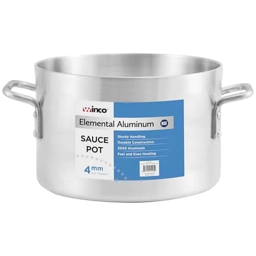 Winco 40 qt Heavy-Duty Aluminum Sauce Pot | Commercial Grade, NSF Certified (70-120 chars) thumbnail 1