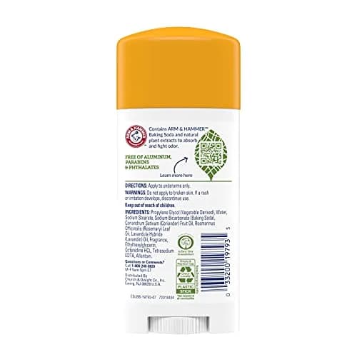 Arm & Hammer Essentials Deodorant Rosemary Lavender 70.87 g (2.5 oz) | Natural Odor Protection thumbnail 2