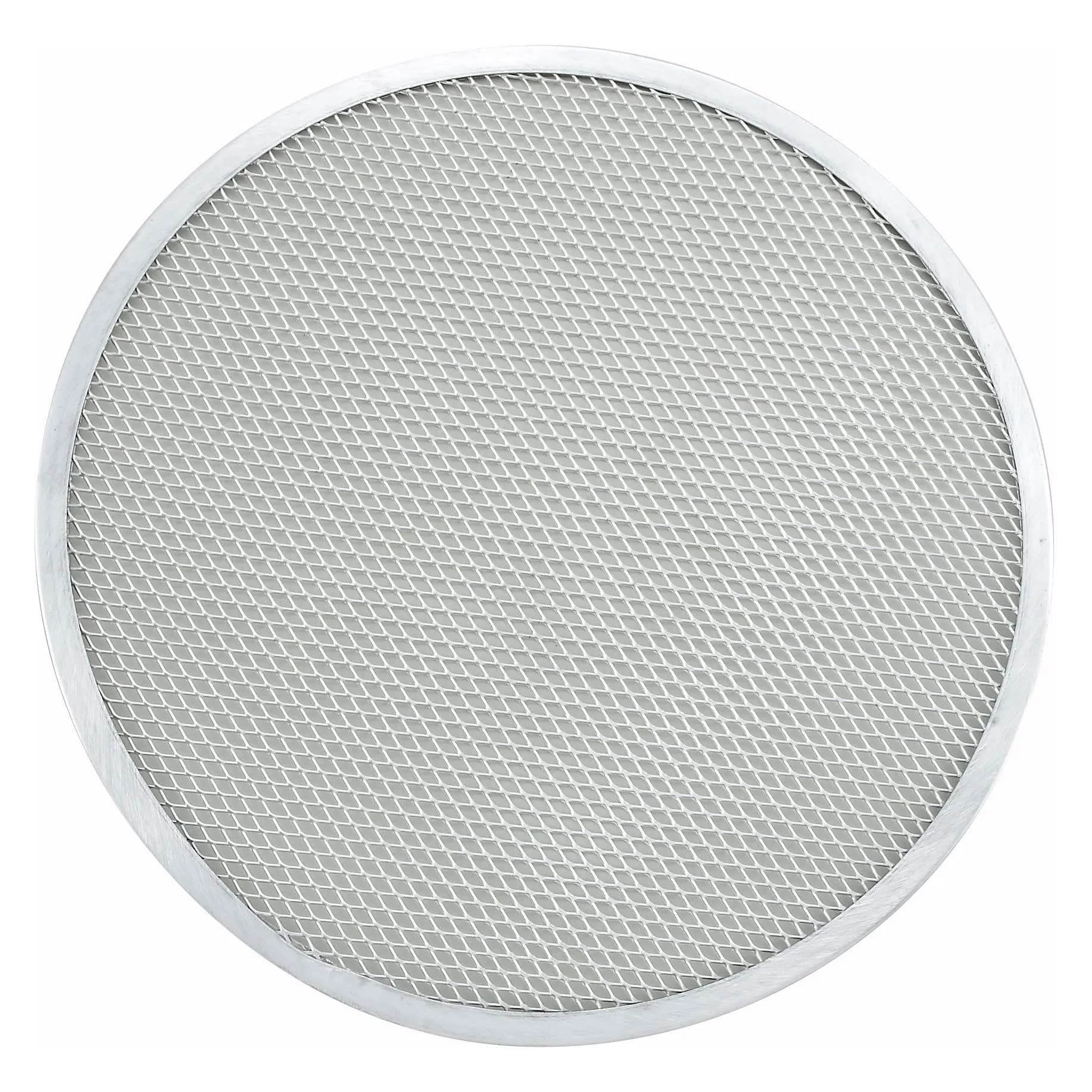 Winco 14-inch (35.56 cm) Aluminum Seamless Pizza Screen | Commercial Grade for Crisp Crusts — Aluminum