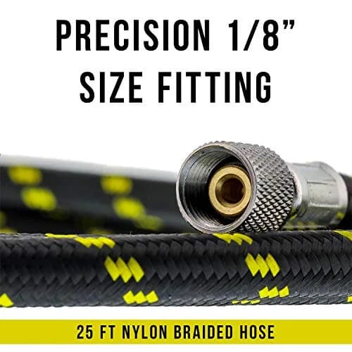 Master Airbrush Premium 25 Foot Nylon Braided Airbrush Hose with 1/8" BSP Fittings thumbnail 2