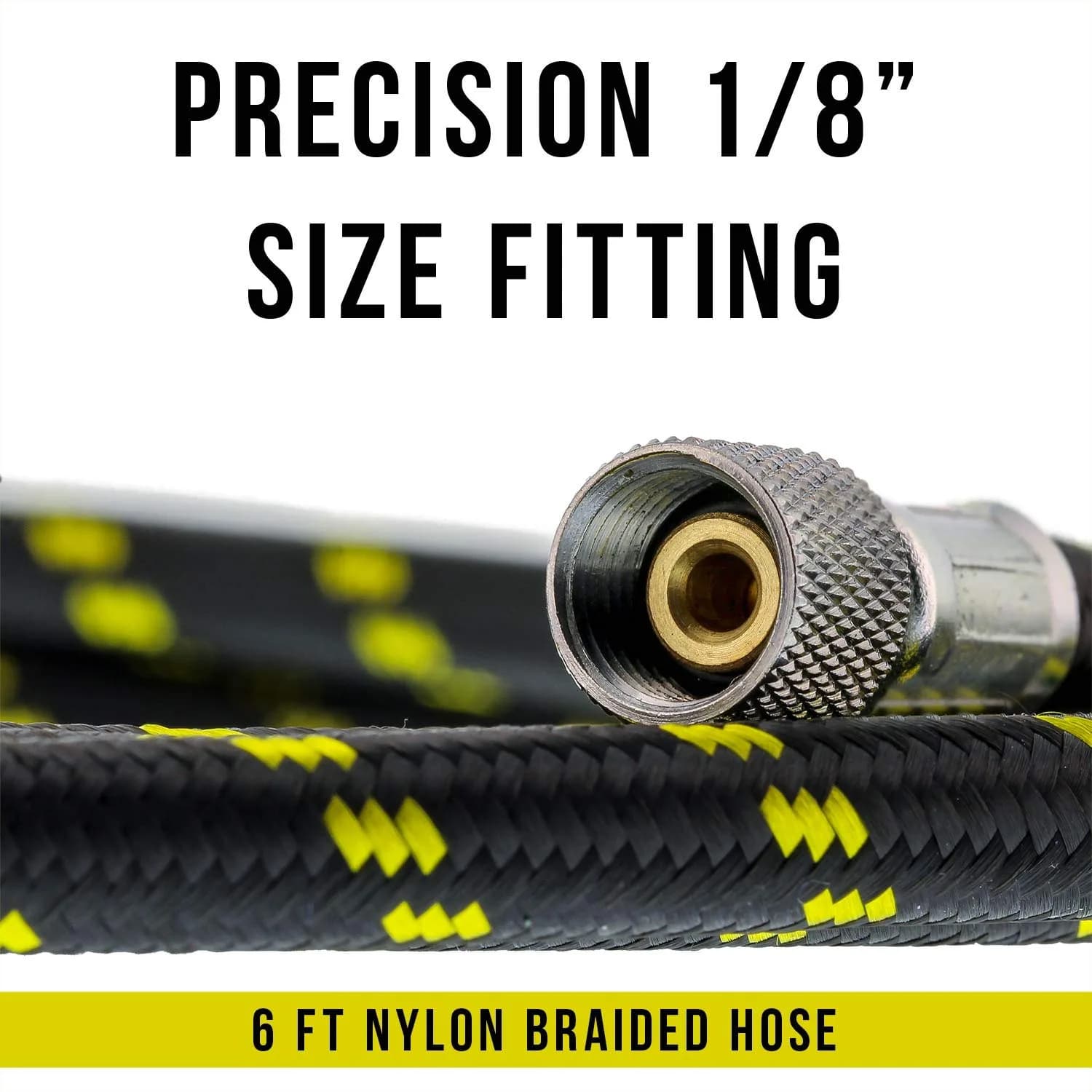 Master Airbrush Premium 6 Foot Nylon Braided Airbrush Hose with 1/8" BSP Fittings - view 2