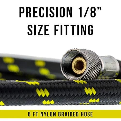 Master Airbrush Premium 6 Foot Nylon Braided Airbrush Hose with 1/8" BSP Fittings thumbnail 2