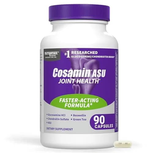 Nutramax Cosamin ASU Joint Health Supplement 90 Capsules | Faster-Acting Formula with Glucosamine, Chondroitin, ASU, and Boswellia thumbnail 1