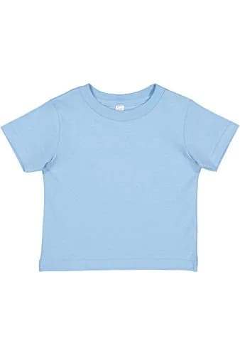 RABBIT SKINS Infant 100% Cotton Jersey Short Sleeve Tee Light Blue 12 Months | Soft & Breathable for Everyday Wear thumbnail 1
