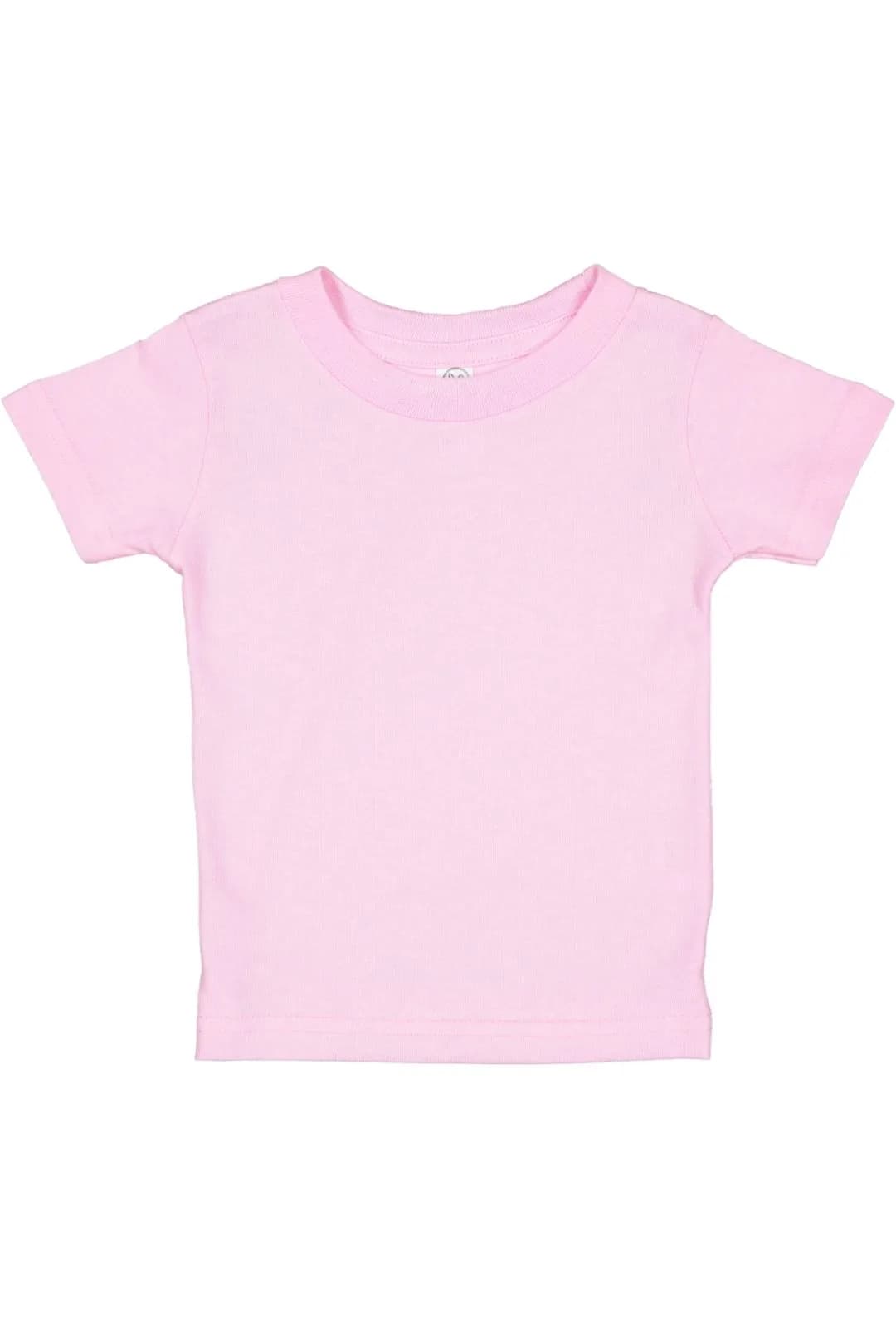 RABBIT SKINS Infant 100% Cotton Jersey Short Sleeve Tee Pink 18 Months | Soft & Breathable for Everyday Wear - main product image