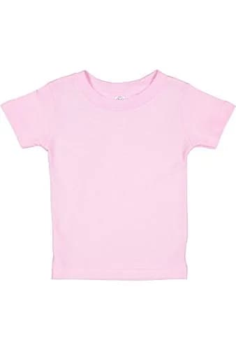 RABBIT SKINS Infant 100% Cotton Jersey Short Sleeve Tee Pink 18 Months | Soft & Breathable for Everyday Wear thumbnail 1