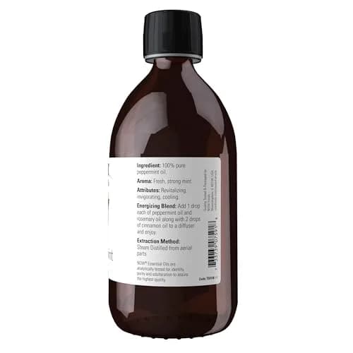 NOW Peppermint Essential Oil 473ml (16 fl. oz) | Steam Distilled, Undiluted, Revitalizing Scent thumbnail 2