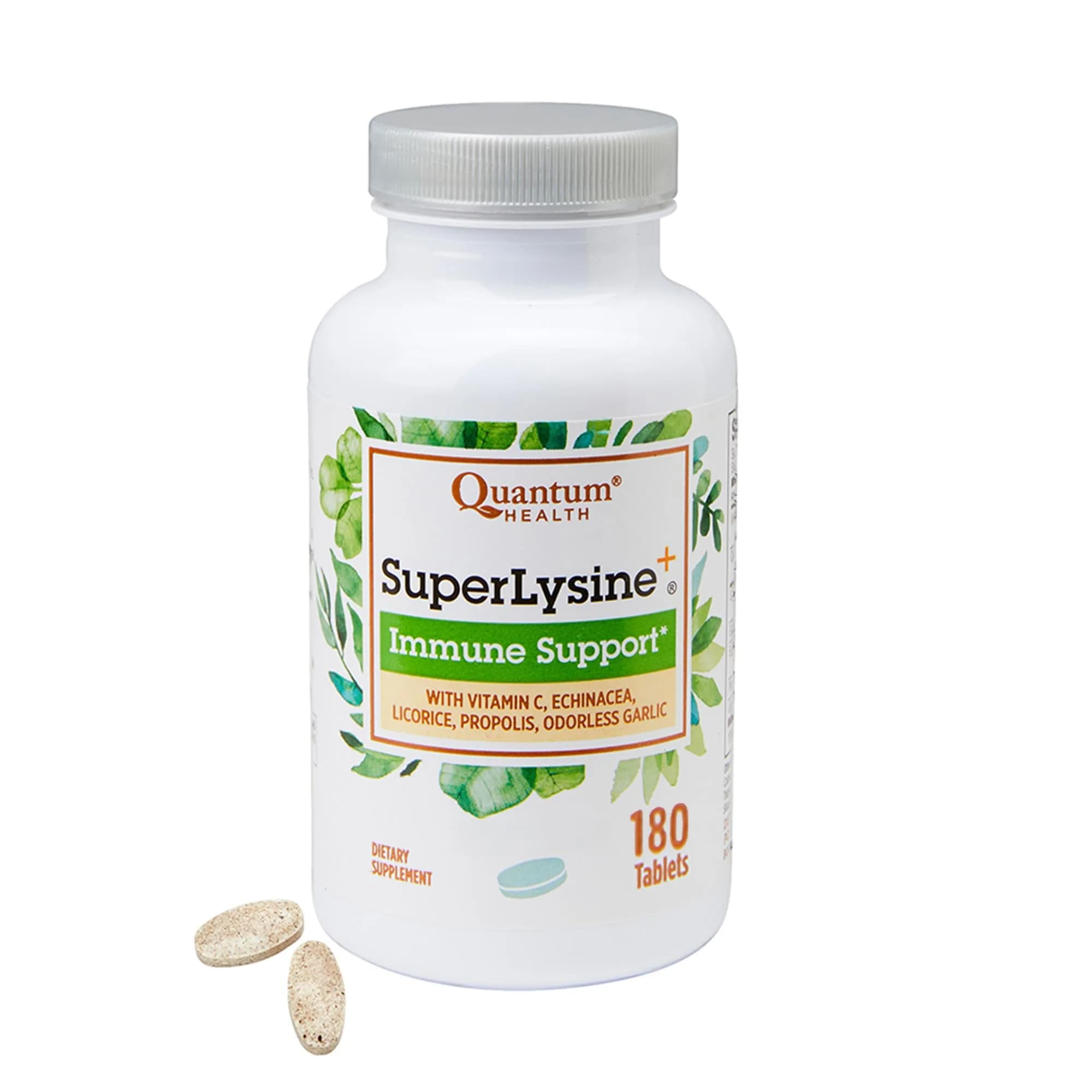 Quantum SuperLysine+ 1500mg L-lysine Immune Support 180 Tablets | Supports Healthy Lips & Immune System