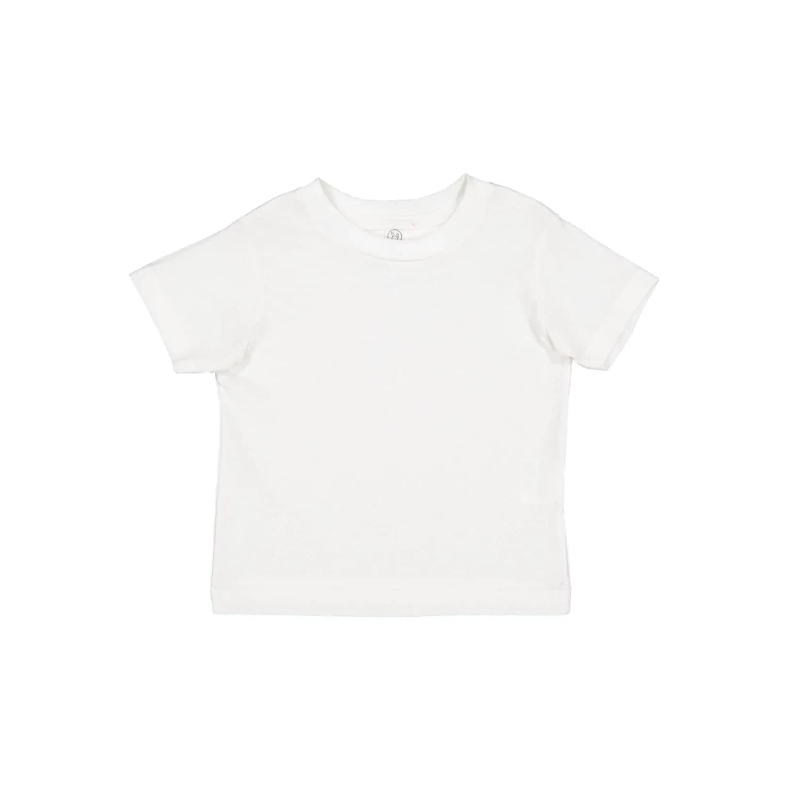 RABBIT SKINS Infant 100% Cotton Jersey Short Sleeve Tee Light Blue 12 Months | Soft & Breathable for Everyday Wear — White / 12 Months
