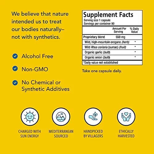 NORTH AMERICAN HERB & SPICE OregaMax 90 Capsules | Wild Oregano Supplement for Immunity & Digestion thumbnail 4