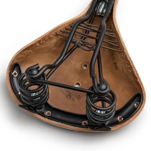 Brooks England B67 Softened Leather Bike Saddle | Handmade with Suspension Springs, Dark Tan, One Size thumbnail 2
