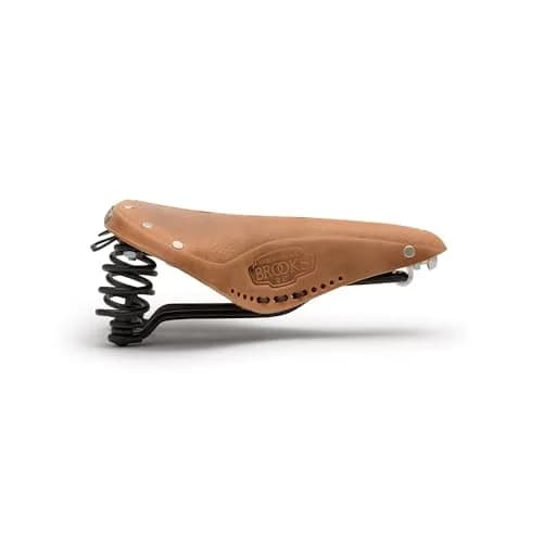 Brooks England B67 Softened Leather Bike Saddle | Handmade with Suspension Springs, Dark Tan, One Size thumbnail 3