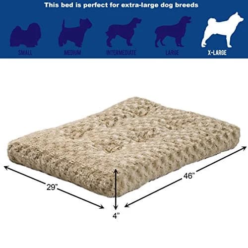 MidWest Homes for Pets XL QuietTime Deluxe Mocha Ombré Swirl Plush Pet Bed 46 x 28 inches | Cozy Comfort for Large Dogs thumbnail 2