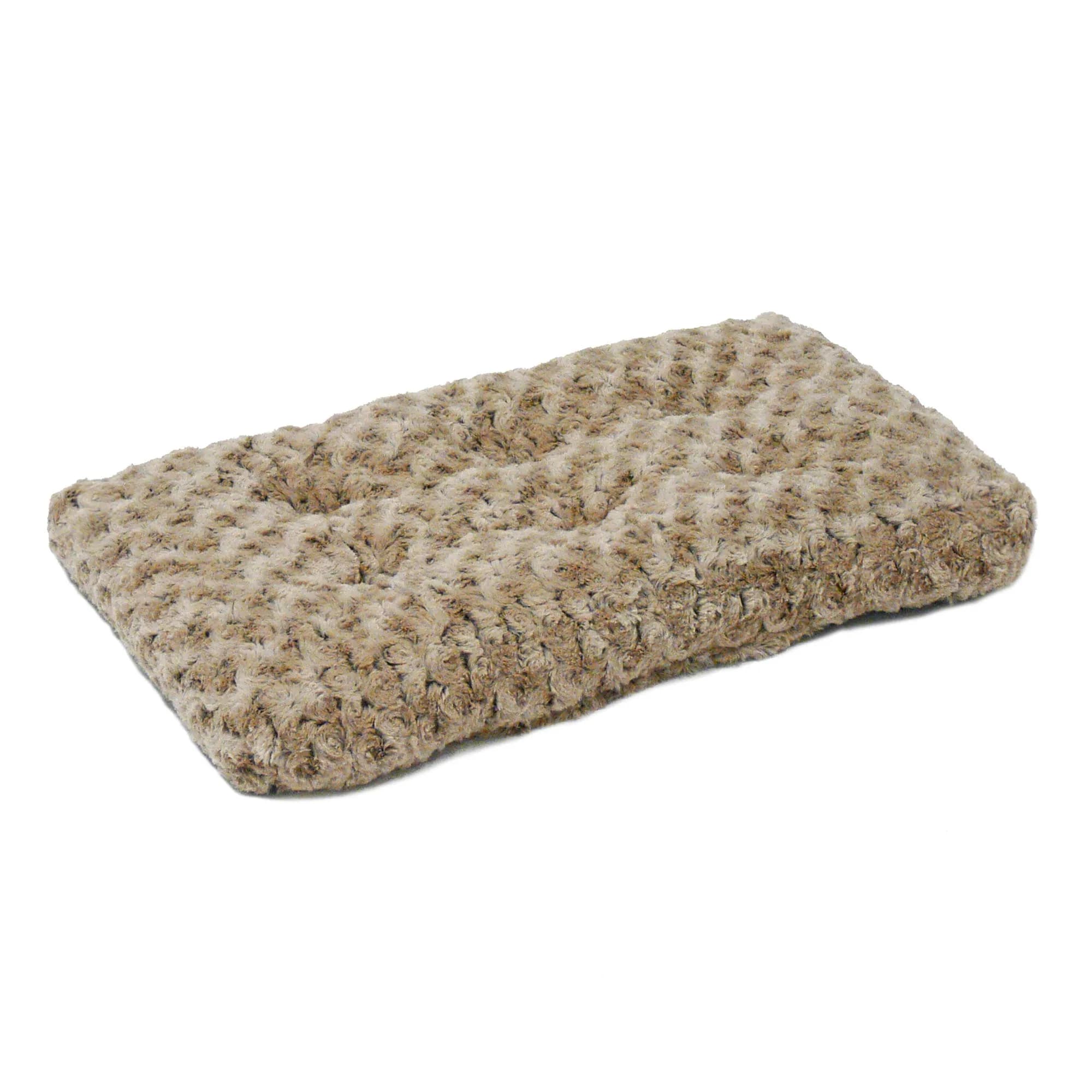 MidWest Homes for Pets Small QuietTime Deluxe Mocha Ombré Swirl Plush Pet Bed 53cm x 43cm (22 x 17 inches) | Cozy Crate Mat for Small Dogs & Cats - main product image