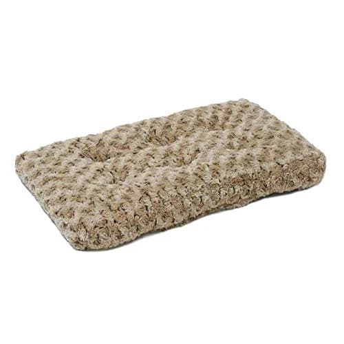MidWest Homes for Pets Small QuietTime Deluxe Mocha Ombré Swirl Plush Pet Bed 53cm x 43cm (22 x 17 inches) | Cozy Crate Mat for Small Dogs & Cats thumbnail 1