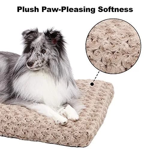 MidWest Homes for Pets Small QuietTime Deluxe Mocha Ombré Swirl Plush Pet Bed 53cm x 43cm (22 x 17 inches) | Cozy Crate Mat for Small Dogs & Cats thumbnail 3