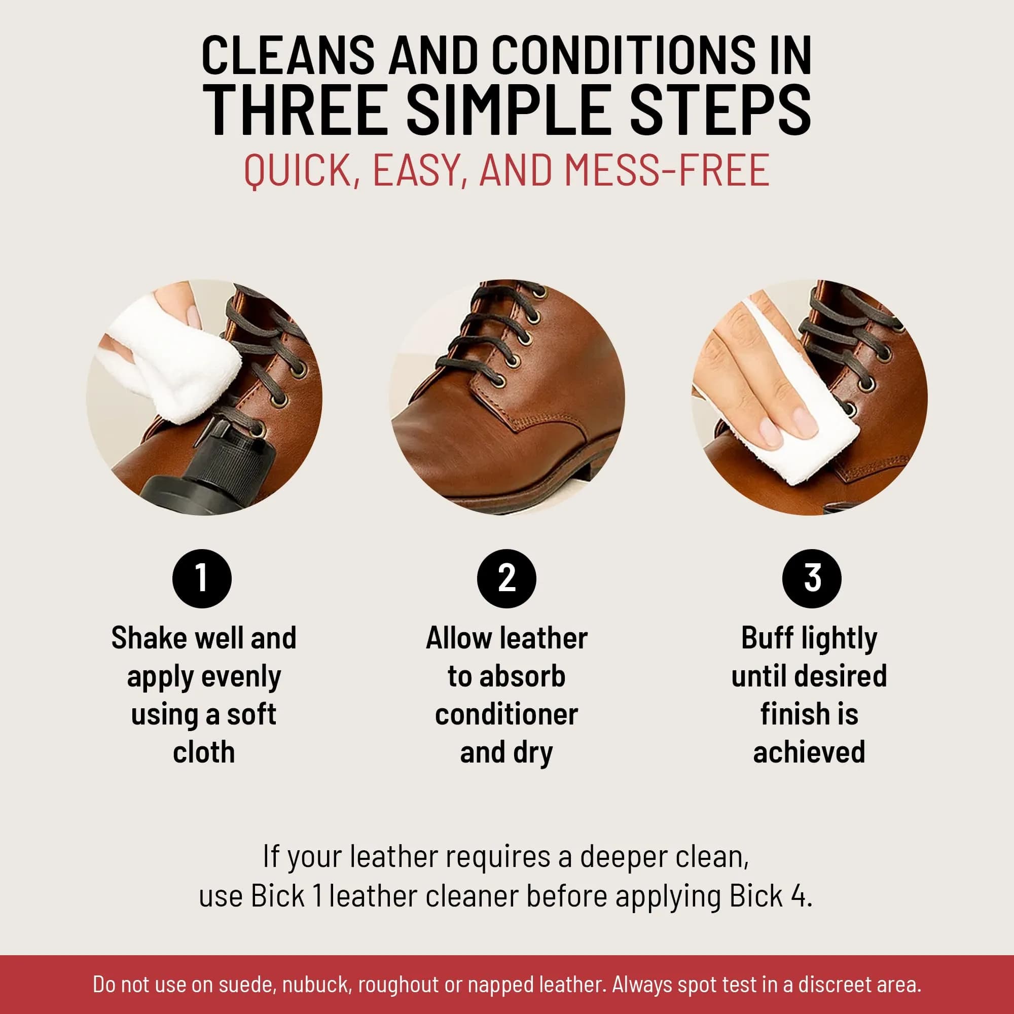 Bickmore Bick 4 Leather Conditioner & Cleaner 473ml (16 fl oz) | Won't Darken Smooth Finished Leather - view 4
