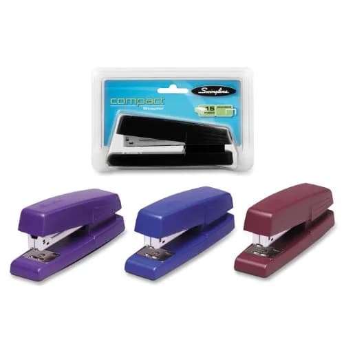 Swingline Compact Stapler 15 Sheet Capacity Assorted Colors | Reliable Office Stapler with Tacking Flexibility thumbnail 1