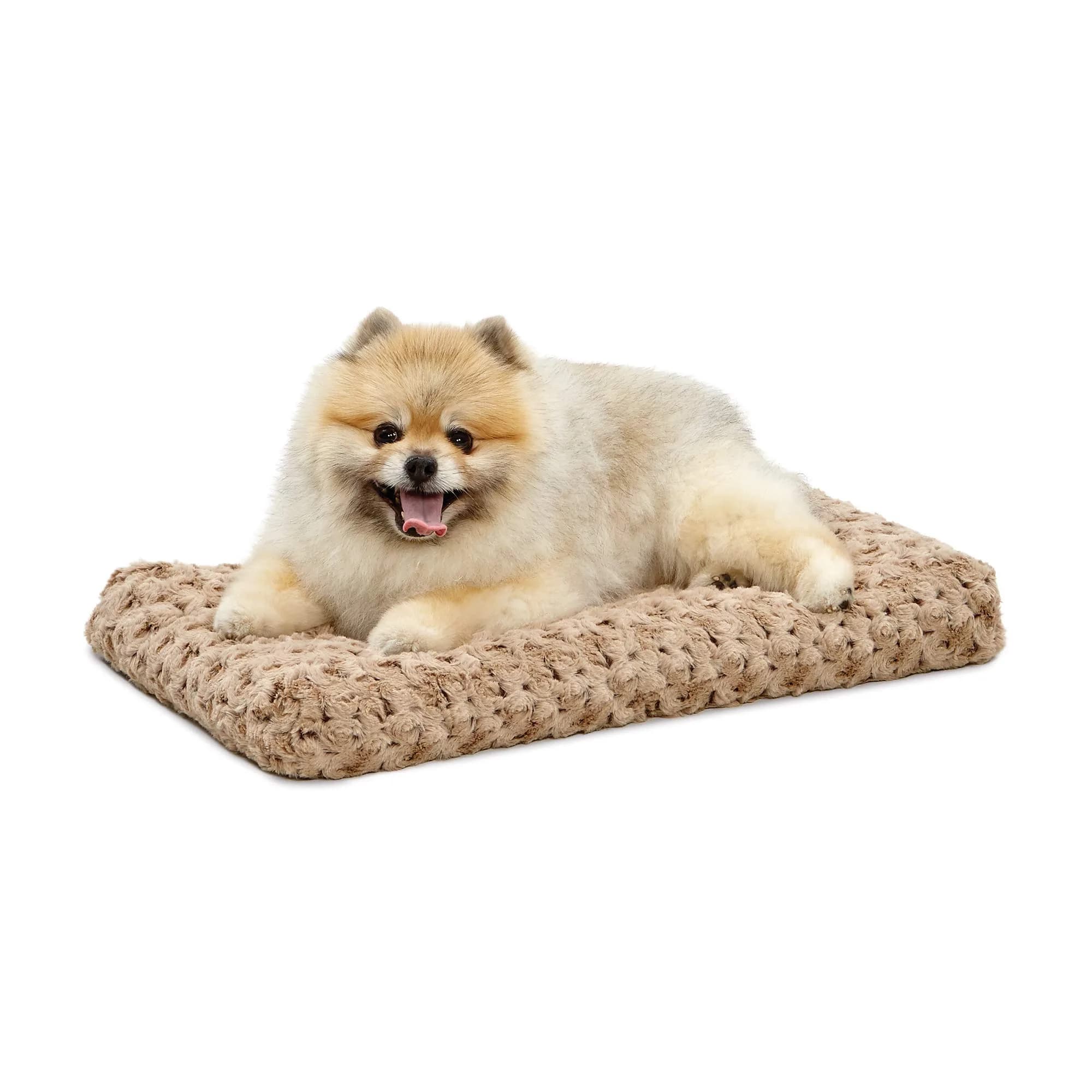 MidWest Homes for Pets XS QuietTime Deluxe Mocha Ombré Swirl Plush Pet Bed | Machine Washable, Non-Skid Bottom, Soft Crate Mat for 22-inch Crates — Mocha