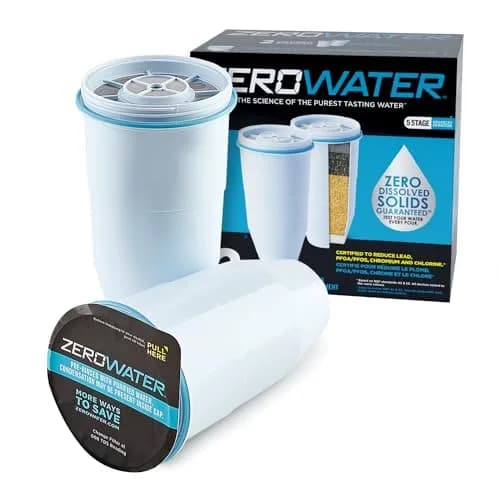 ZeroWater Official Replacement Water Filter 2-Pack | IAPMO Certified for Lead, PFOA/PFOS, Mercury thumbnail 1