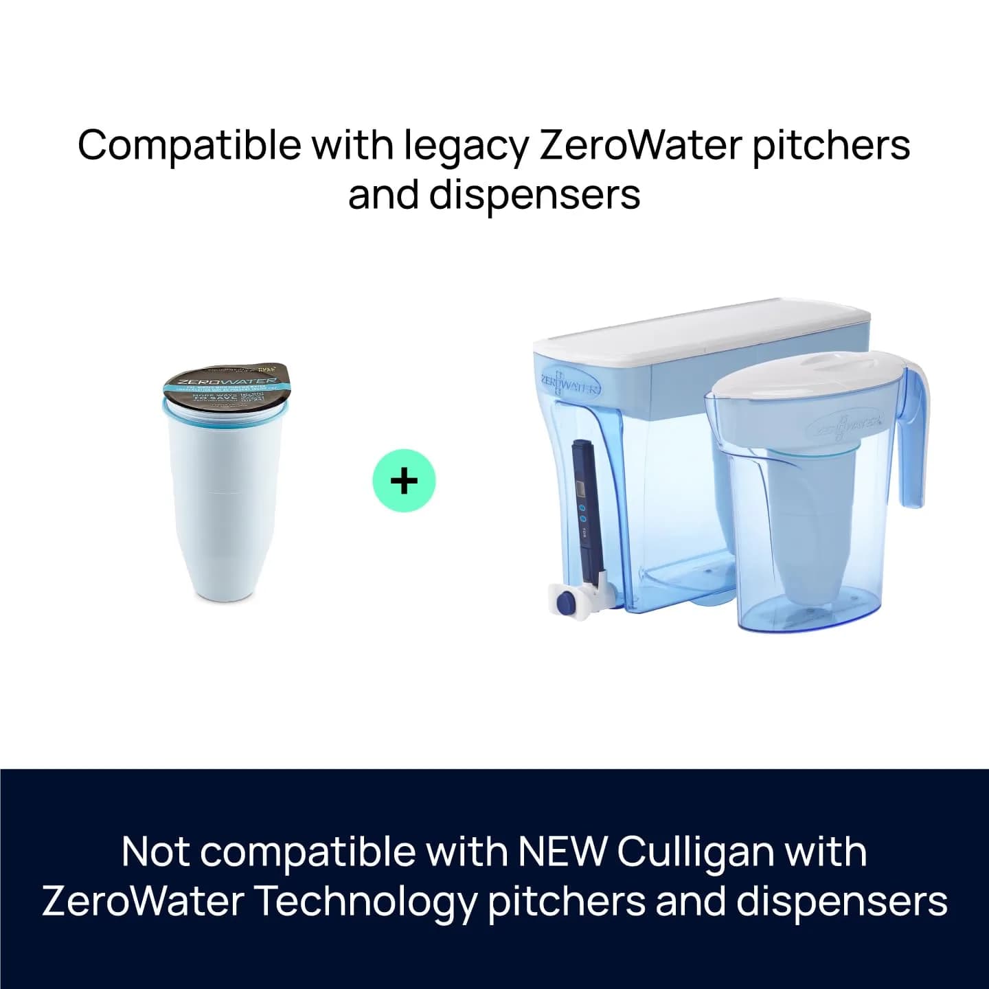 ZeroWater Official Replacement Water Filter 2-Pack | IAPMO Certified for Lead, PFOA/PFOS, Mercury - view 7