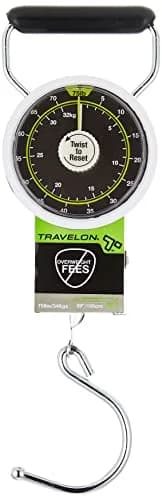 Travelon Stop and Lock Luggage Scale with Tape Measure | Weighs Up to 34 kg (75 lbs) thumbnail 1