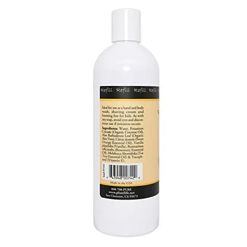Plantlife Vanilla Orange Foam Soap Refill 473ml (16 Fl Oz) | Organic Aloe Vera for All Skin Types thumbnail 5