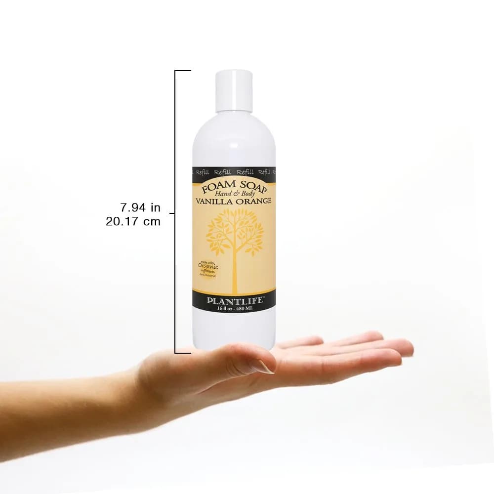 Plantlife Vanilla Orange Foam Soap Refill 473ml (16 Fl Oz) | Organic Aloe Vera for All Skin Types - view 6
