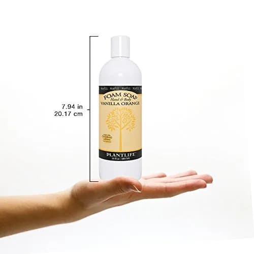 Plantlife Vanilla Orange Foam Soap Refill 473ml (16 Fl Oz) | Organic Aloe Vera for All Skin Types thumbnail 6