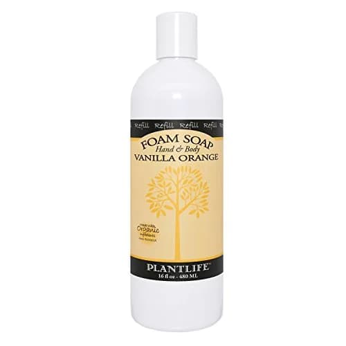 Plantlife Vanilla Orange Foam Soap Refill 473ml (16 Fl Oz) | Organic Aloe Vera for All Skin Types thumbnail 1