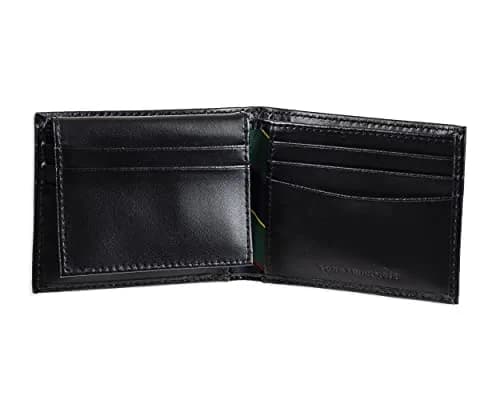 Tommy Hilfiger Slim Leather Passcase Wallet With Removable ID Window Black | 10 Card Slots, 2 Slip Pockets, 2 Money Slots thumbnail 5