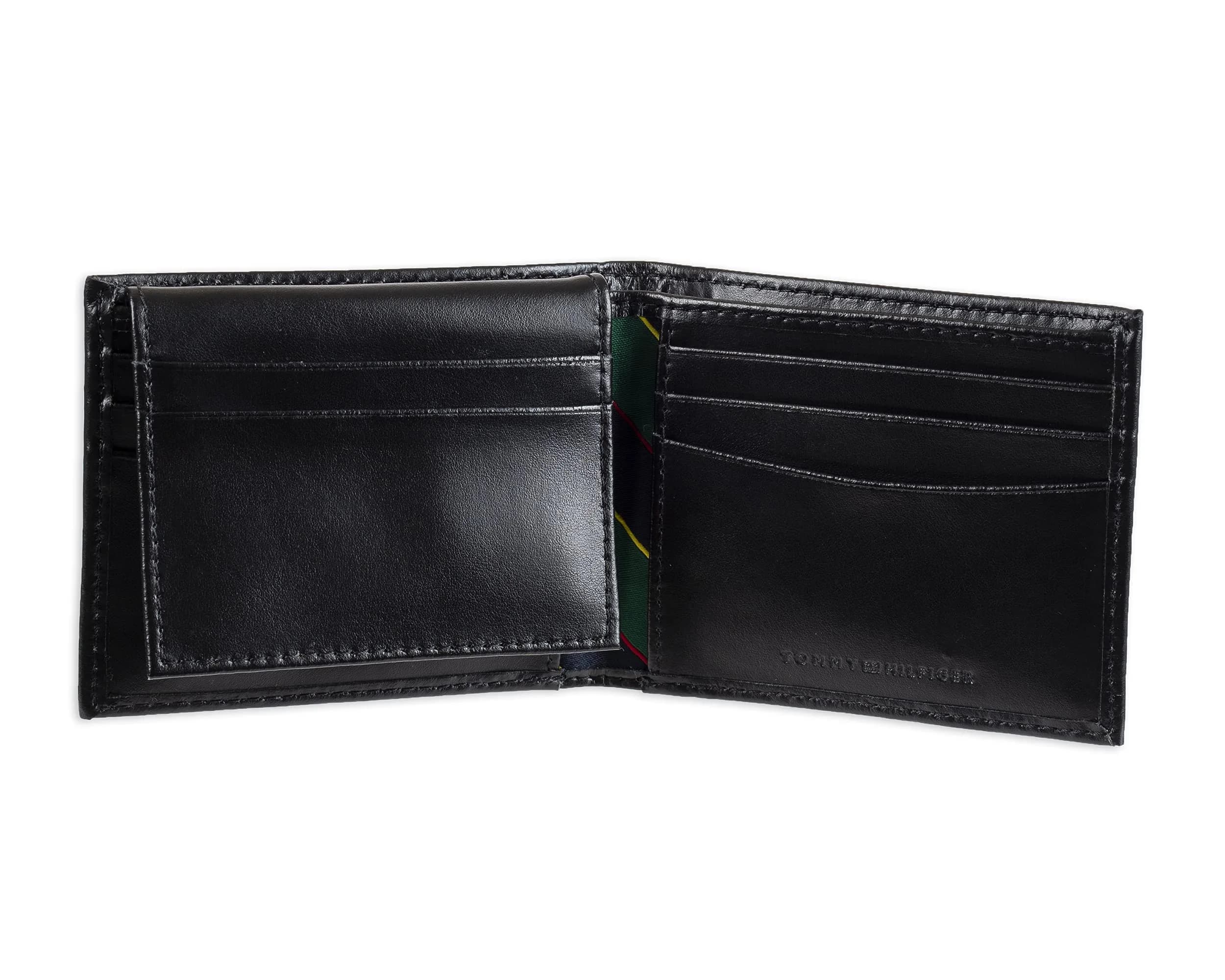 Tommy Hilfiger Slim Leather Passcase Wallet With Removable ID Window Black | 10 Card Slots, 2 Slip Pockets, 2 Money Slots - view 5