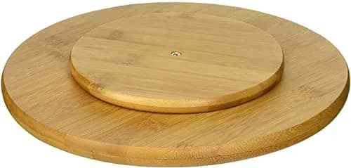 Lipper International Bamboo Wood 10" Kitchen Turntable | Rotates for Easy Access, Natural & Renewable Material (70-120 chars) thumbnail 2