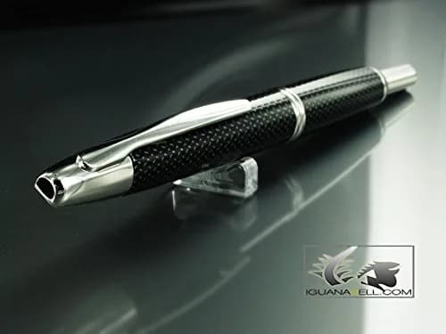 PILOT Vanishing Point Fountain Pen Medium Nib | Refillable & Retractable, Black Carbonesque Barrel thumbnail 2