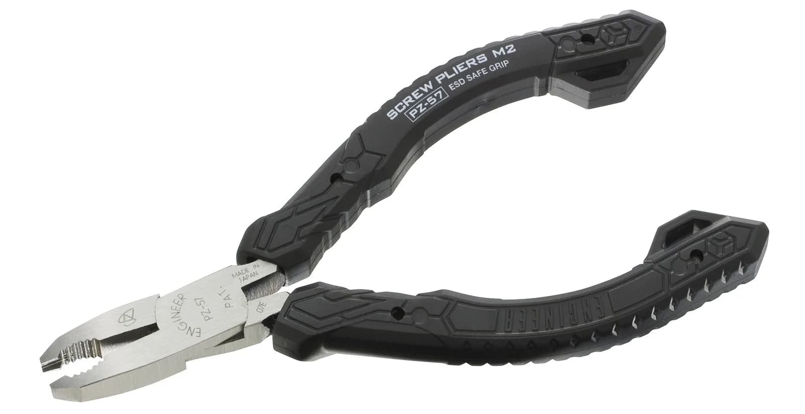 ENGINEER PZ-57 M2 Screw Extractor Pliers, ESD Safe Grip, Made in Japan | Precision Small Screw Remover