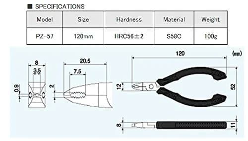 ENGINEER PZ-57 M2 Screw Extractor Pliers, ESD Safe Grip, Made in Japan | Precision Small Screw Remover thumbnail 3