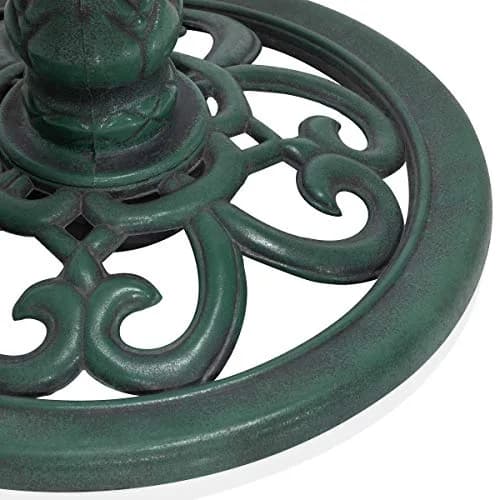 Alpine Corporation Aged Green Pedestal Birdbath with Scrollwork 28" Tall | Attracts Birds Safely thumbnail 8