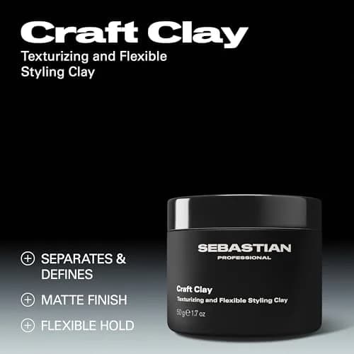 Sebastian Professional Craft Clay Texturizing Styling Clay 50g (1.7 oz) | Matte Finish Flexible Hold thumbnail 3