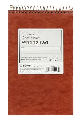 Ampad Gold Fibre Retro Writing Pad 5x8in White Paper | Vintage Design, Heavyweight, 80 Sheets thumbnail 2