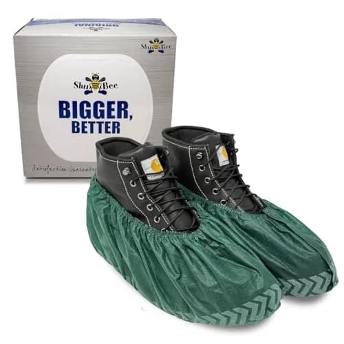 ShuBee Extra-Large Disposable Shoe Covers | Durable & Thick for Construction & Service Work - 50 Pairs thumbnail 1