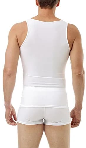 Underworks Microfiber Compression Tank Small White | Breathable, Slimming & Made in USA thumbnail 2
