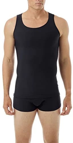 Underworks Mens Microfiber Compression Tank, Small, Black | UPF 50 UV Protection & Breathable Fit thumbnail 1