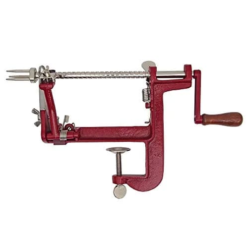 Johnny Apple Peeler Heavy Duty Cast Iron Apple Peeler with Stainless Steel Blades & Clamp Base | Peel, Slice & Core thumbnail 1