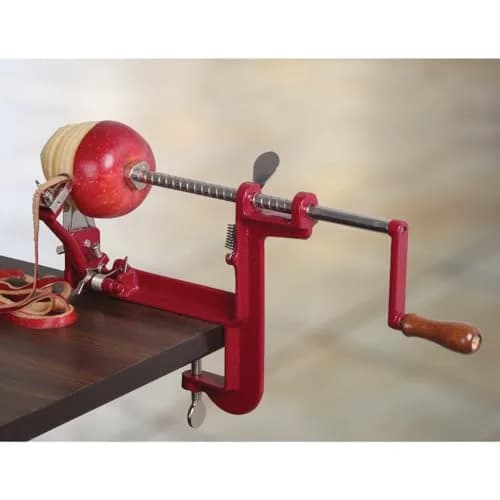 Johnny Apple Peeler Heavy Duty Cast Iron Apple Peeler with Stainless Steel Blades & Clamp Base | Peel, Slice & Core thumbnail 6