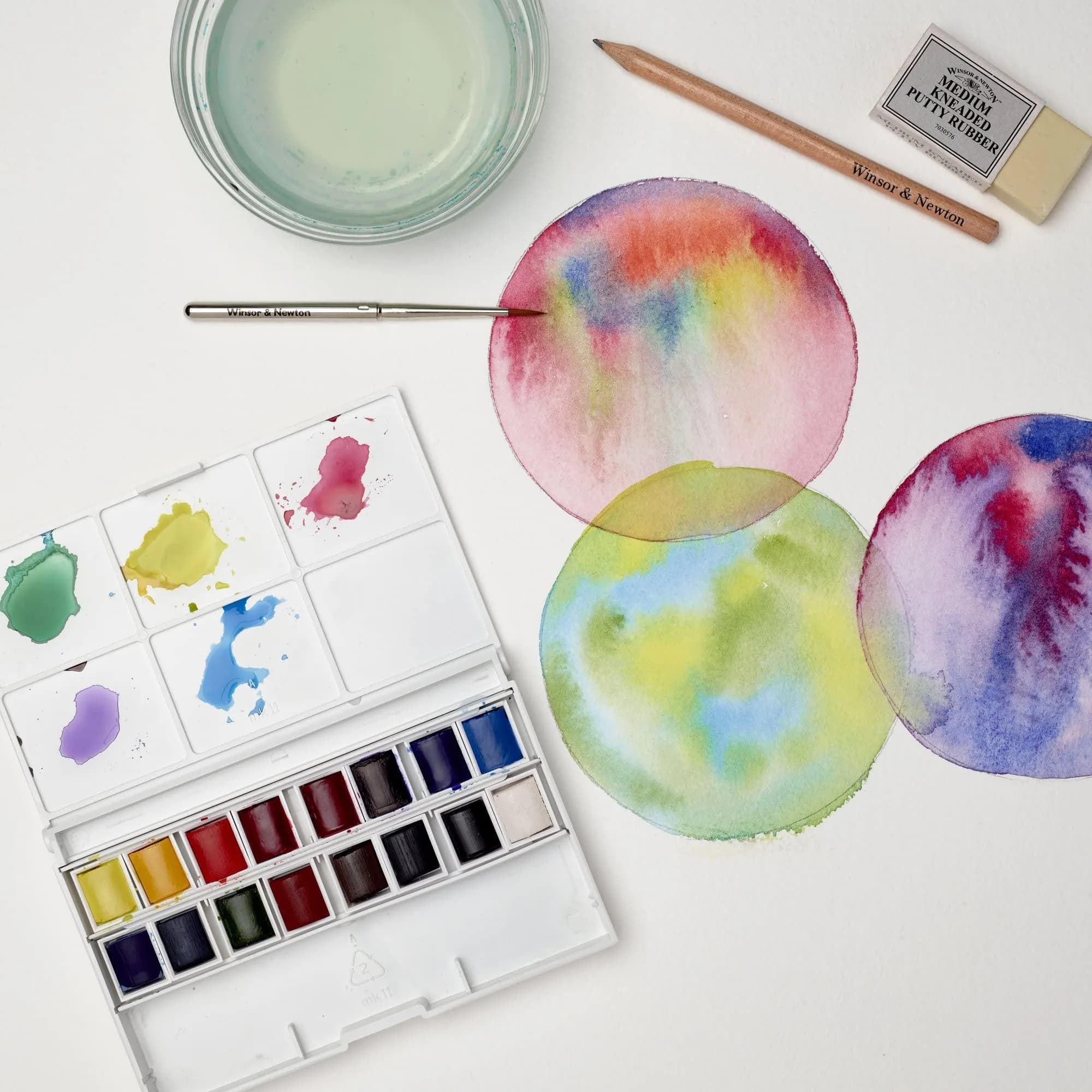 Winsor & Newton Cotman Watercolor Paint Set 16 Half Pans | Artist Grade Watercolors for Beginners - view 2