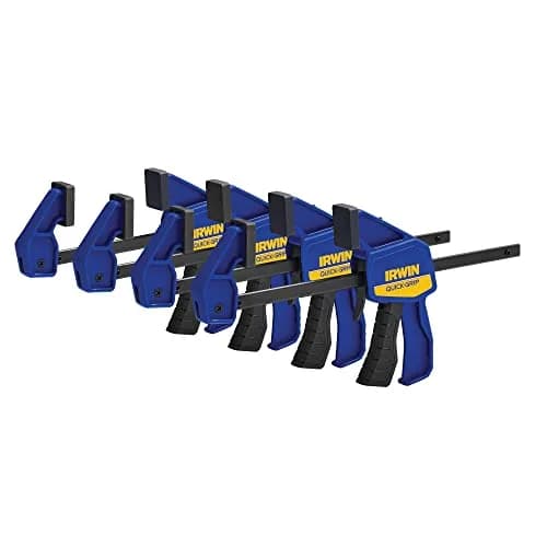IRWIN Quick-Grip 1964758 One-Handed Mini Bar Clamp 4 Pack, 6 inch (15.24 cm) | Secure Woodworking Hold thumbnail 2