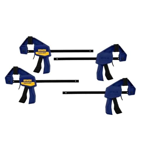 IRWIN Quick-Grip 1964758 One-Handed Mini Bar Clamp 4 Pack, 6 inch (15.24 cm) | Secure Woodworking Hold thumbnail 3