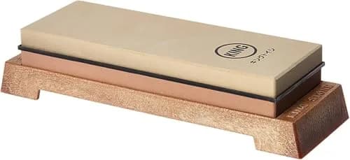King KW65 1000/6000 Grit Combination Whetstone with Plastic Base | Sharpens Knives & Tools thumbnail 1
